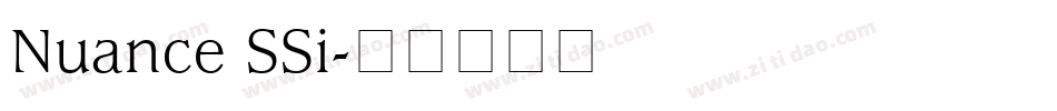 Nuance SSi字体转换